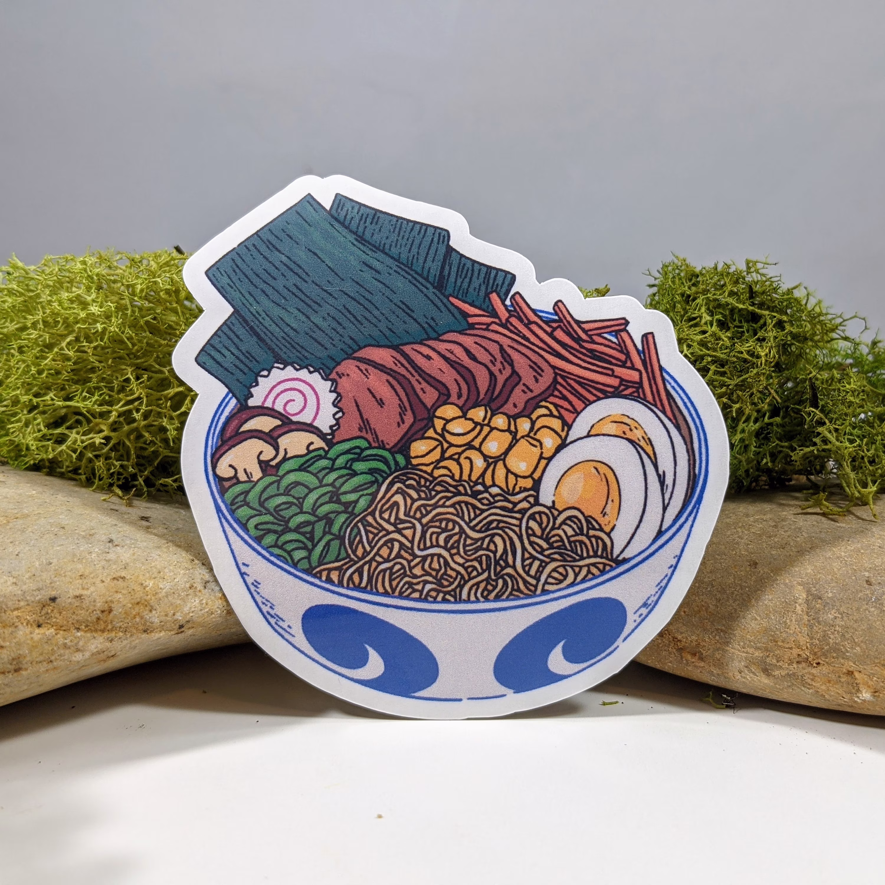 Ramen Bowl Waterproof Sticker | Foodie Japanese Food Funny Laptop