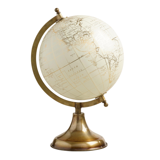 White Globe With Gold Stand by World Market