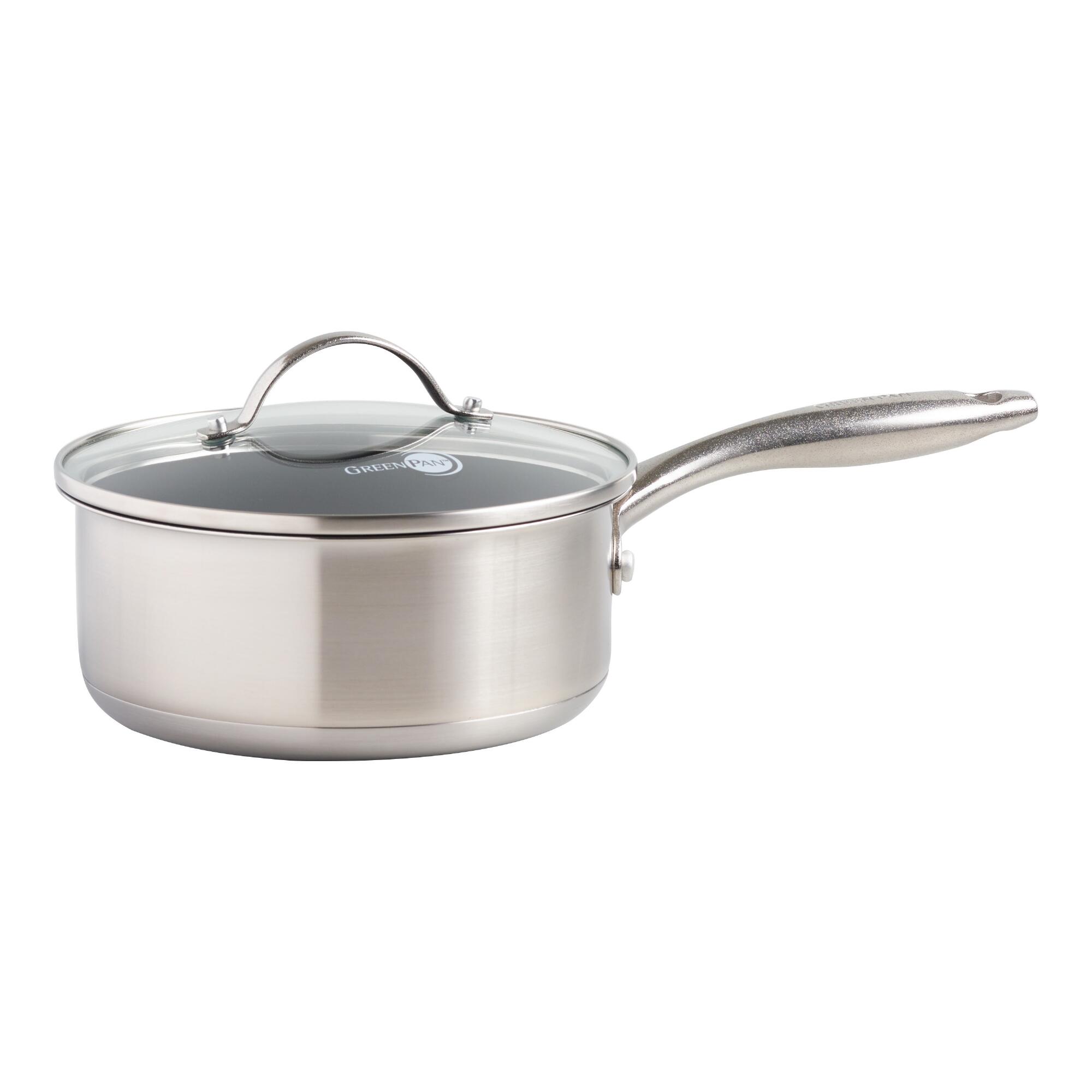 2 Quart GreenPan Marina Nonstick Ceramic Saucepan with Lid by World Market