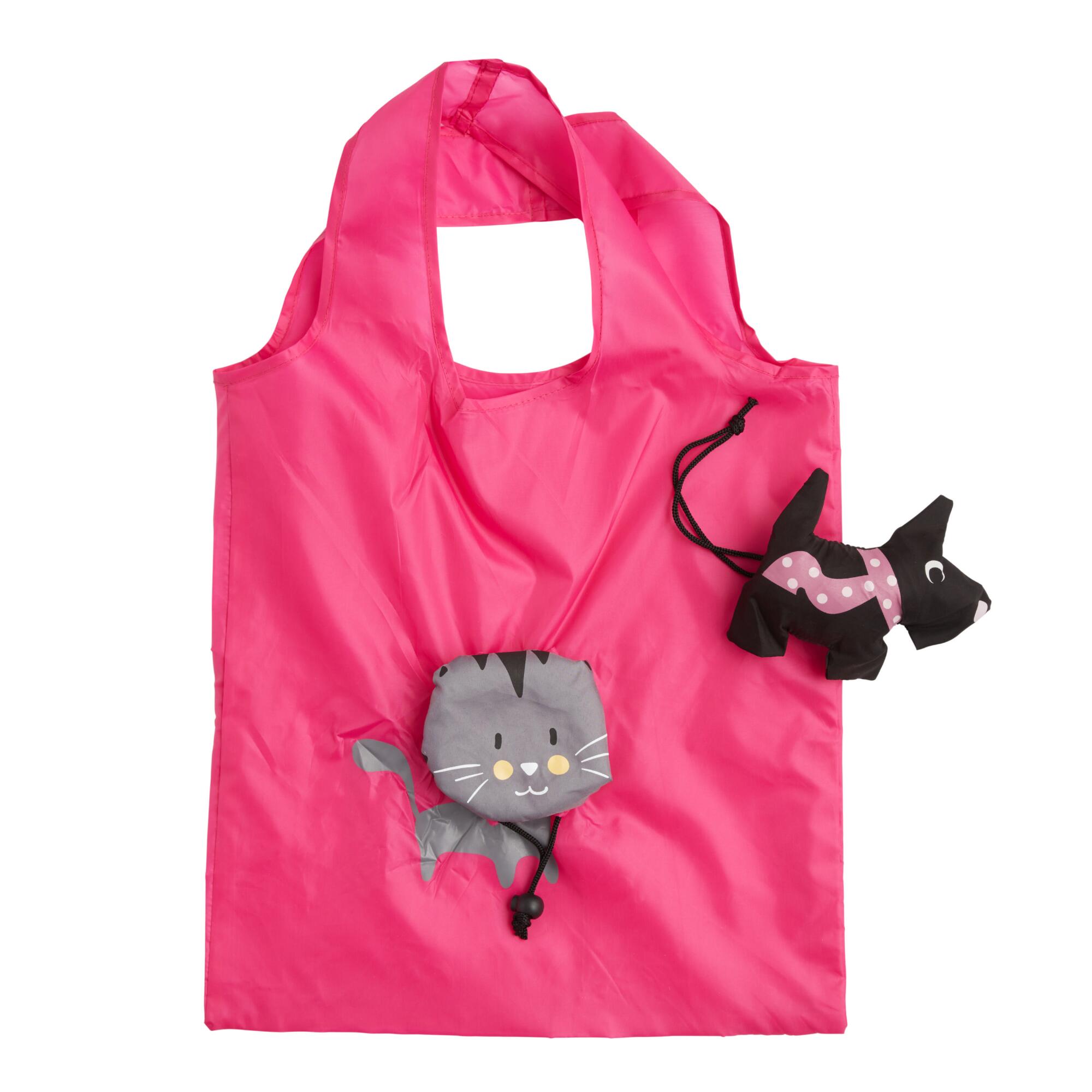 Dog and Cat Foldable Tote Bags Set of 2 by World Market