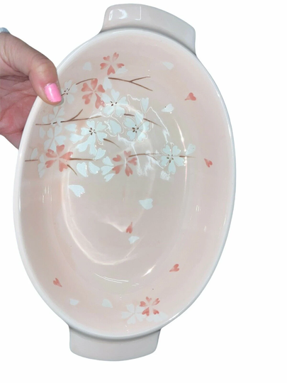 1 Piece Pink Cherry Blossom Ceramic Platter Sakura Plate