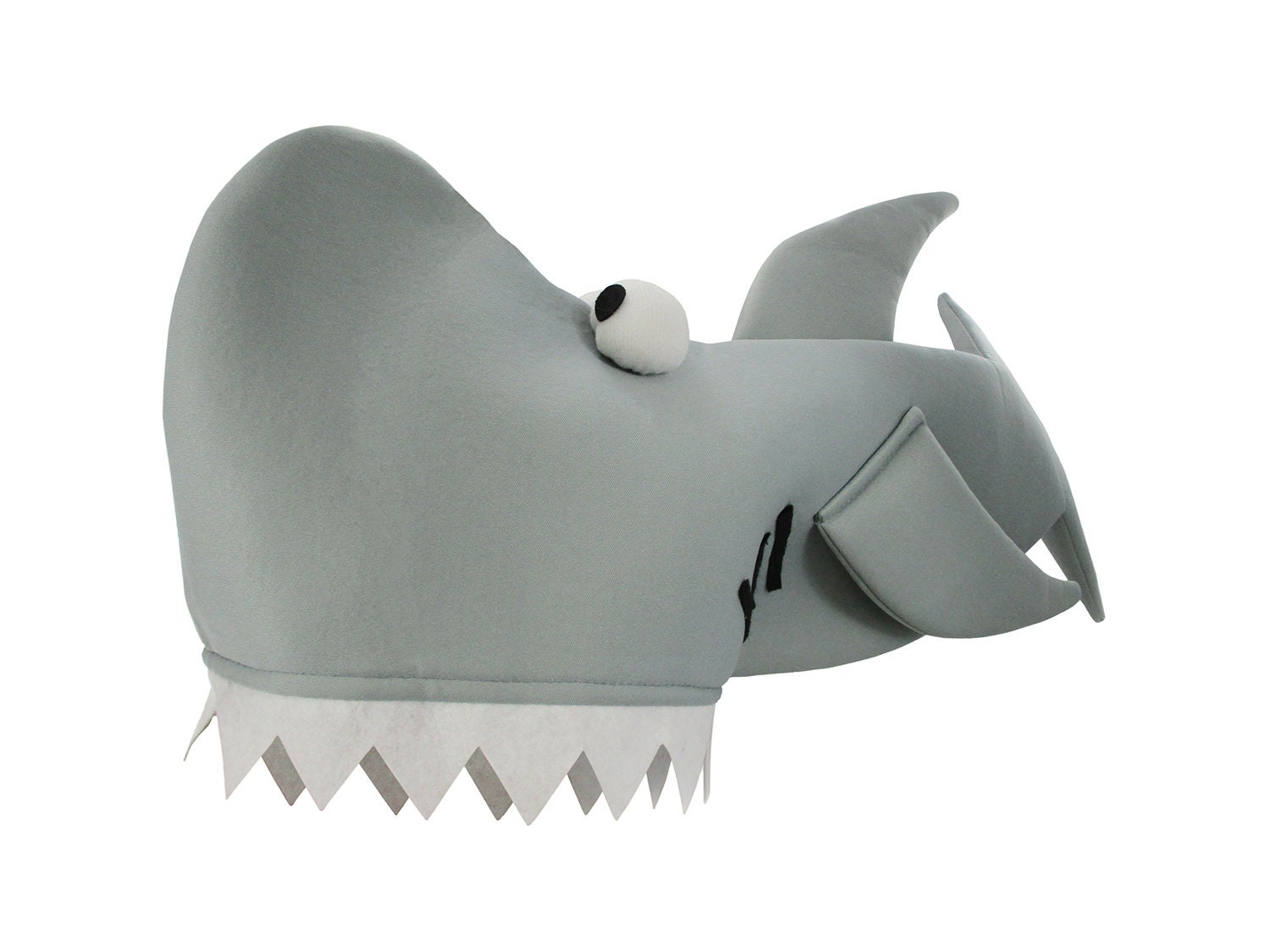 Mens Womens Seafood Novelty Shark Teeth Bite Man Head Eating Hat Costume Adult Child Cap Ocean Creature Aquarium Trip Cosplay