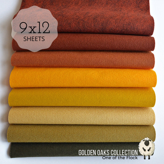 Golden Oaks Felt Collection Wool Blend Sheets Fabric Fall Colors Collections