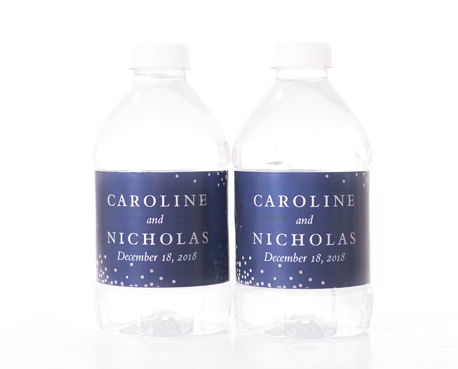 Wedding Water Bottle Labels - Personalized Confetti Wraps Bottled
