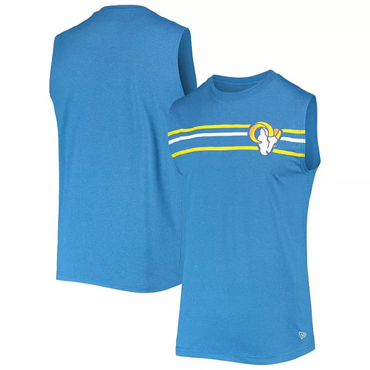 Men's New Era Royal Los Angeles Rams Brushed Sleeveless Tank Top, Size: Medium, Blue