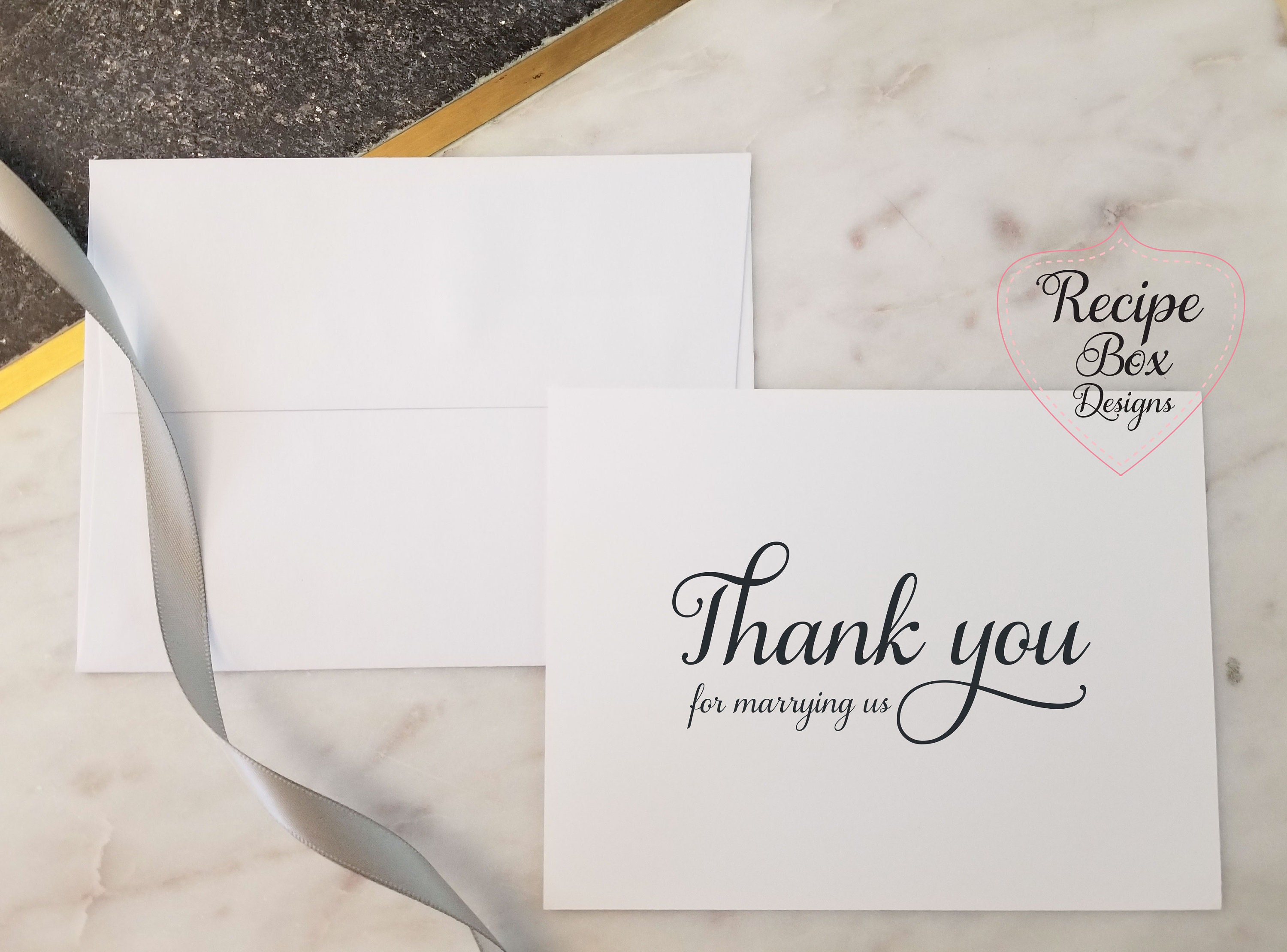Thank You For Marrying Us Wedding Cards Card For Officiant Greeting Priest Rabbi Reverend Judge Gift Yous