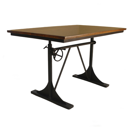 Wood and Cast Iron Adjustable Height Stellan Desk by World Market