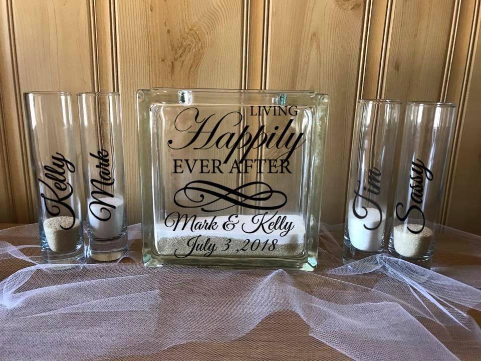 Unity Sand Ceremony Set, Blended Family Ceremony, Wedding Ceremony, Set, Personalized Unity, Block