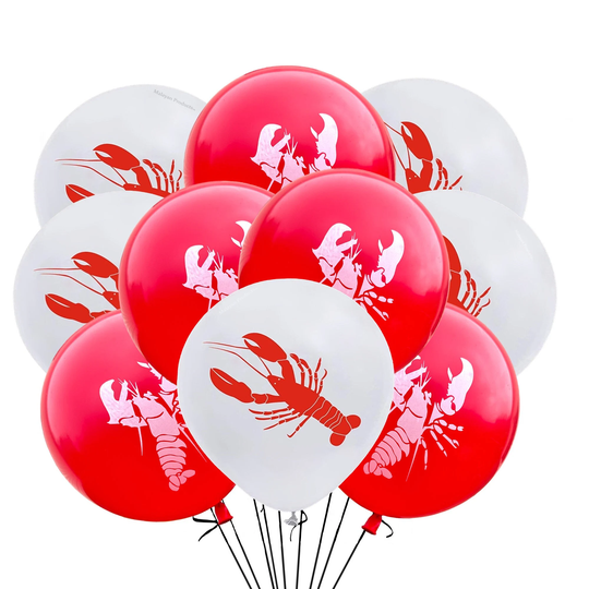 Lobster Balloons 12" Seafood Boil Party Balloons, Theme Decoration, Seafood Event, Ocean Buffet Event