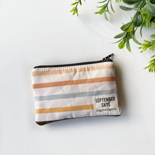 Pastel Striped Mini Coin Purse