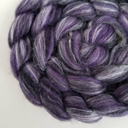 Merino Tussah Silk Blend Top Roving Spinning Fiber "Urchin' 4 Oz