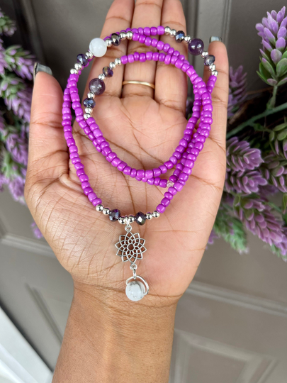 Crown Chakra Crystal Waist Bead