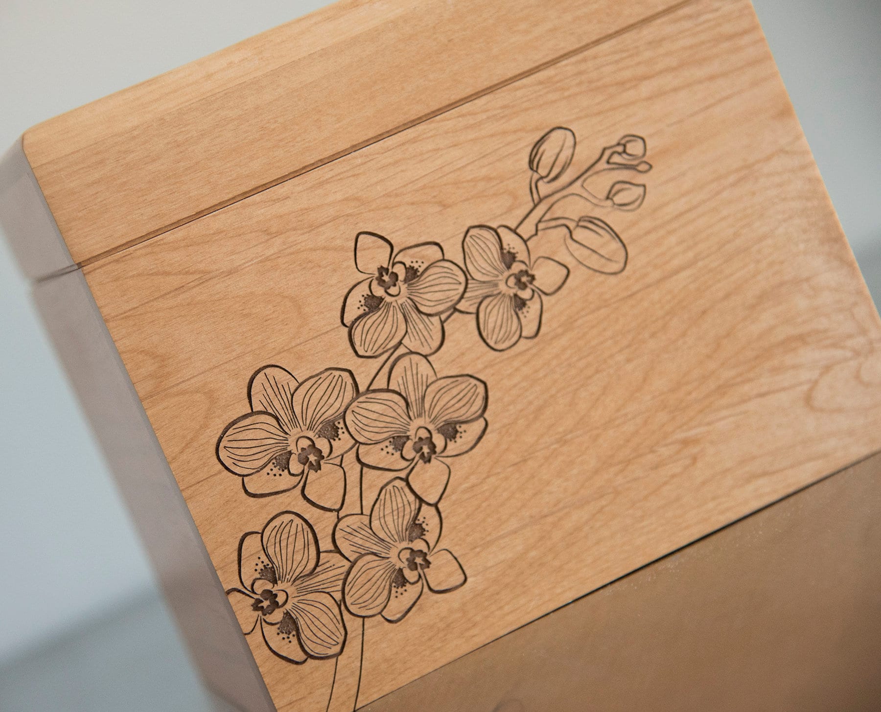 Personalized Recipe Box - Orchids