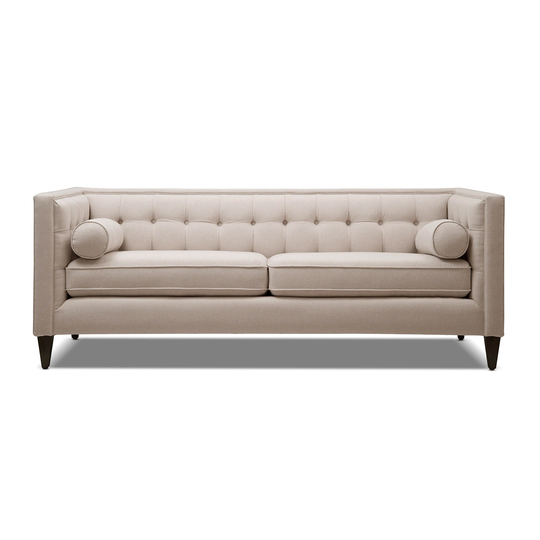 Jennifer Taylor Home Jack Midcentury Sky Neutral Beige Polyester/Blend Sofa in Off-White | 8403-3-970