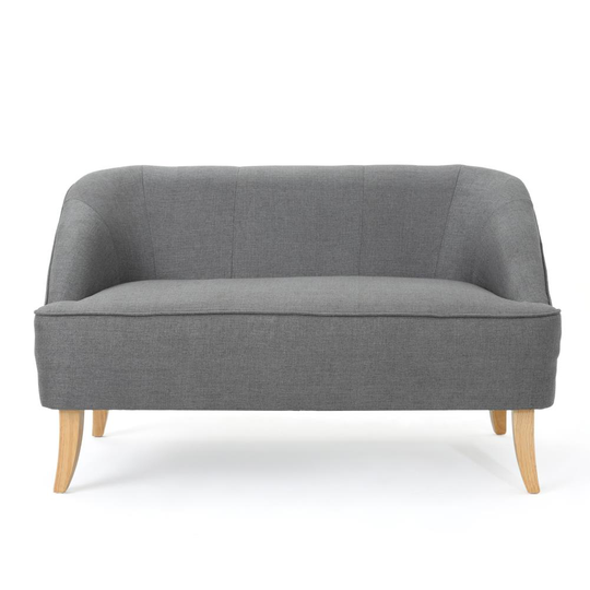 Best Selling Home Decor Justus Midcentury Grey Polyester/Blend Loveseat in Gray | 302028