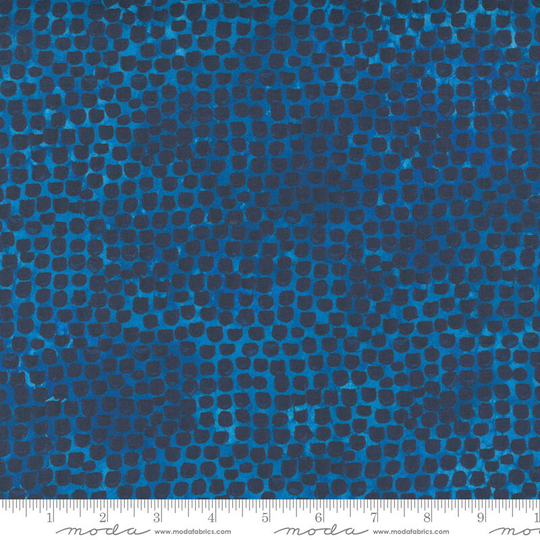starflower Christmas - Ice Castle Blender Dot in Navy Blue Cotton Quilt Fabric 8485-15 Create Joy Project Moda Fabrics | W8042