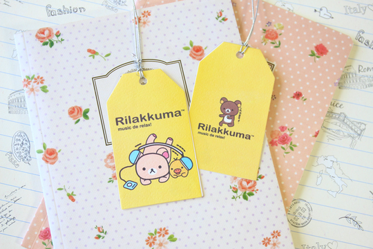 Music Yellow Cute Cartoon Rilakkuma & Friends Gift Tags