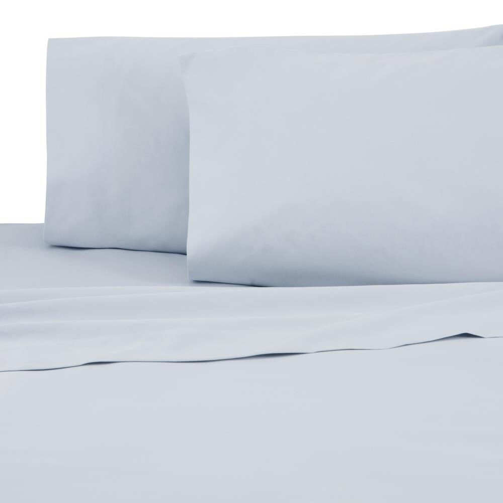 WestPoint Home Atelier Martex percale sheet Queen Cotton Blend Bed Sheet in Blue | 028828370891