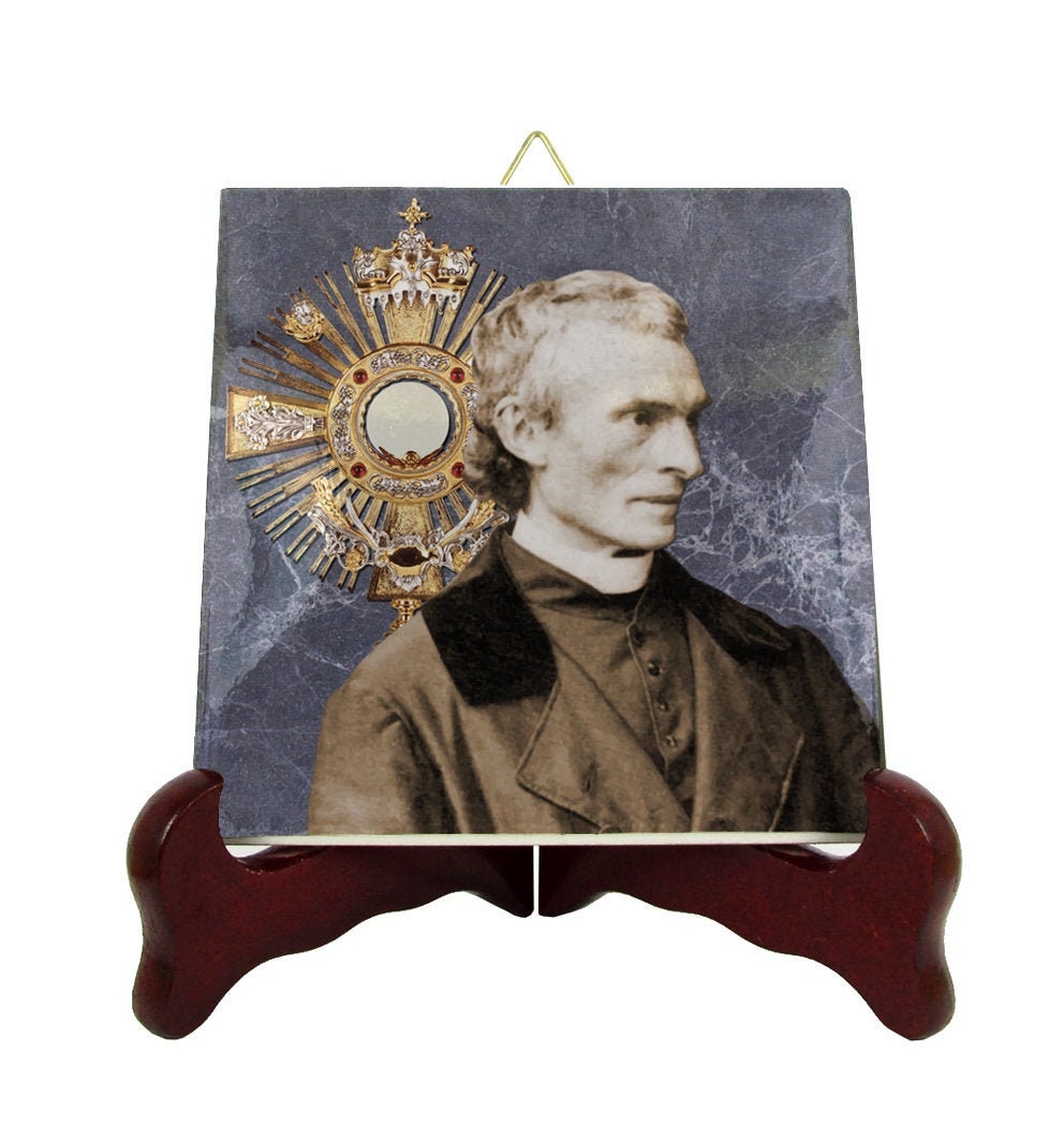 Saint Peter Julian Eymard - Icon On Ceramic Tile St Catholic Saints Pierre-Julien Blessed Sacrament