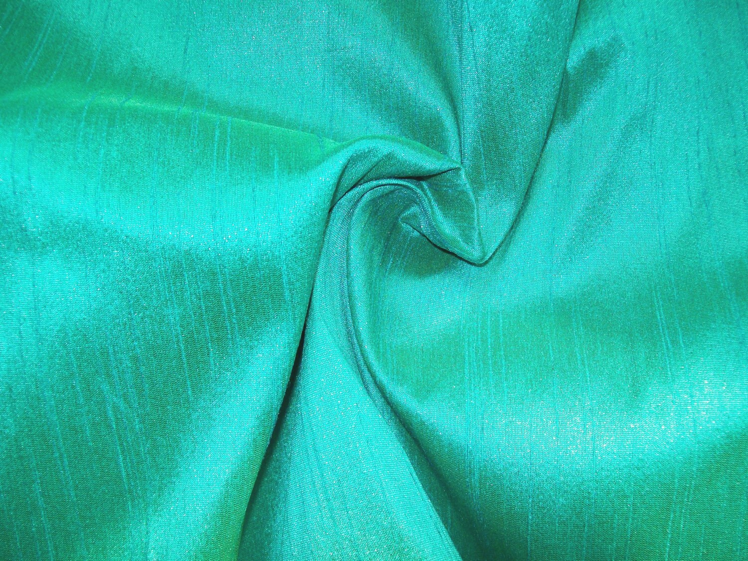 One Yard Of Aqua Blue Dupioni Silk Blend