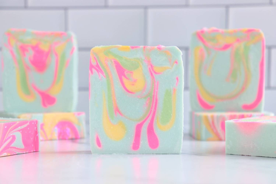Rainbow Sherbet Pre-Order, Ice Cream Soap, Dessert Cold Process Homemade Food Shea Butter Cocoa Soaps