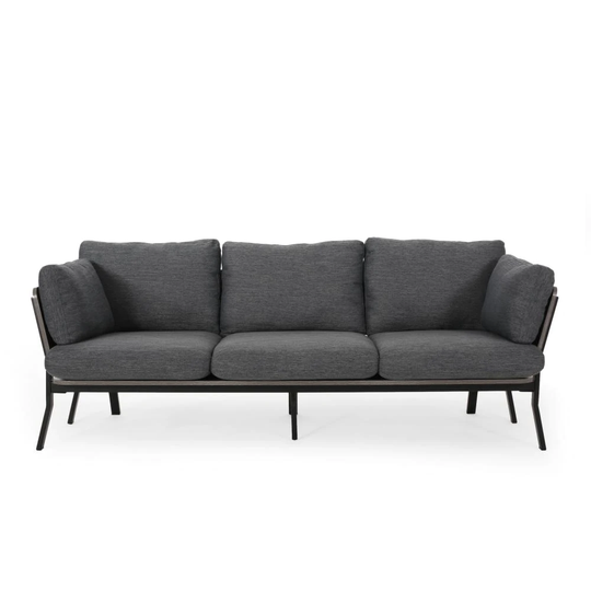 Best Selling Home Decor Carver Modern Charcoal, Gray and Black Polyester/Blend Sofa | 313106