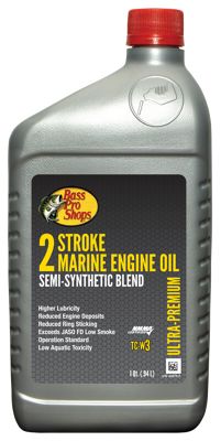 Bass Pro Shops 2-Stroke Marine Engine Oil Semi-Synthetic Blend - 12 Quart Jugs