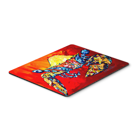 Caroline's Treasures MW1208MP Bring it on Crab in Red Mouse Pad, Hot Pad or Trivet, Large, multicolor