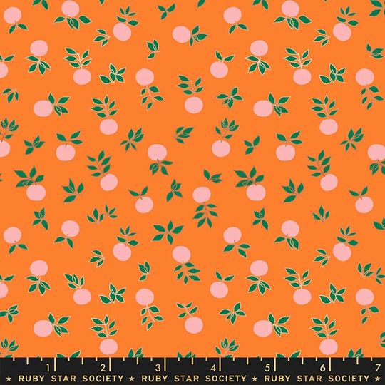 Stay Gold - Metallic Orange Blossom Blend By Melody Miller For Ruby Star Society Sold The Yard in Stock Ships Today