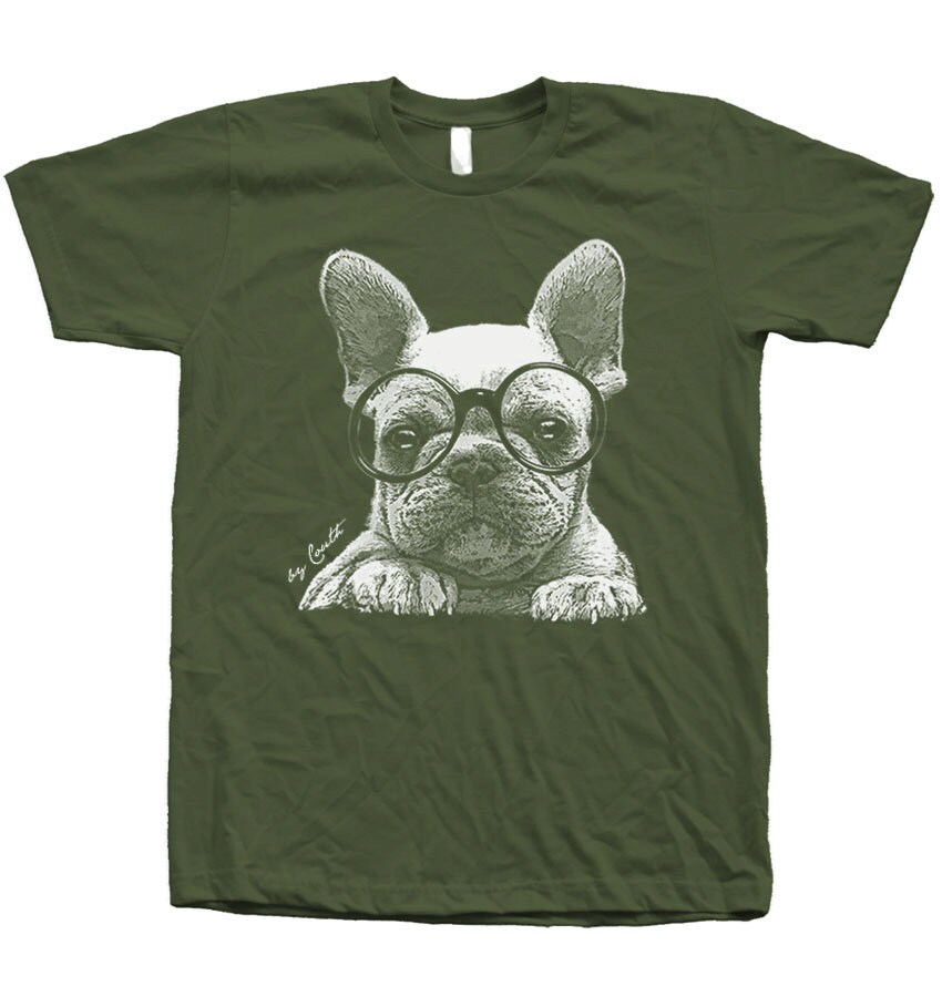 French Bulldog T-Shirt, Unisex Tshirt, Dog T Shirt, Screen Print, Graphic Tee, American Apparel Crew Neck, Lover, Mom, Short Sleeve