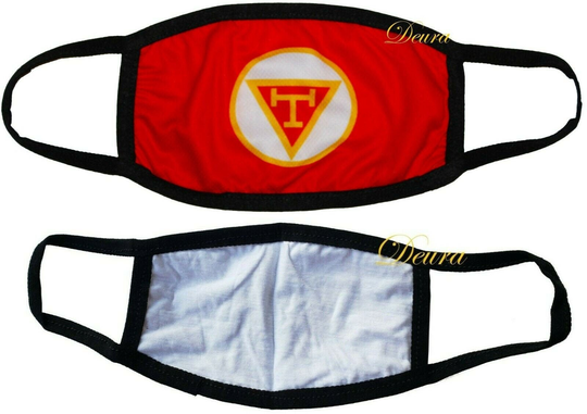 Masonic Royal Arch Ram Mason Red Face Dust Mask Freemason Washable Reusable