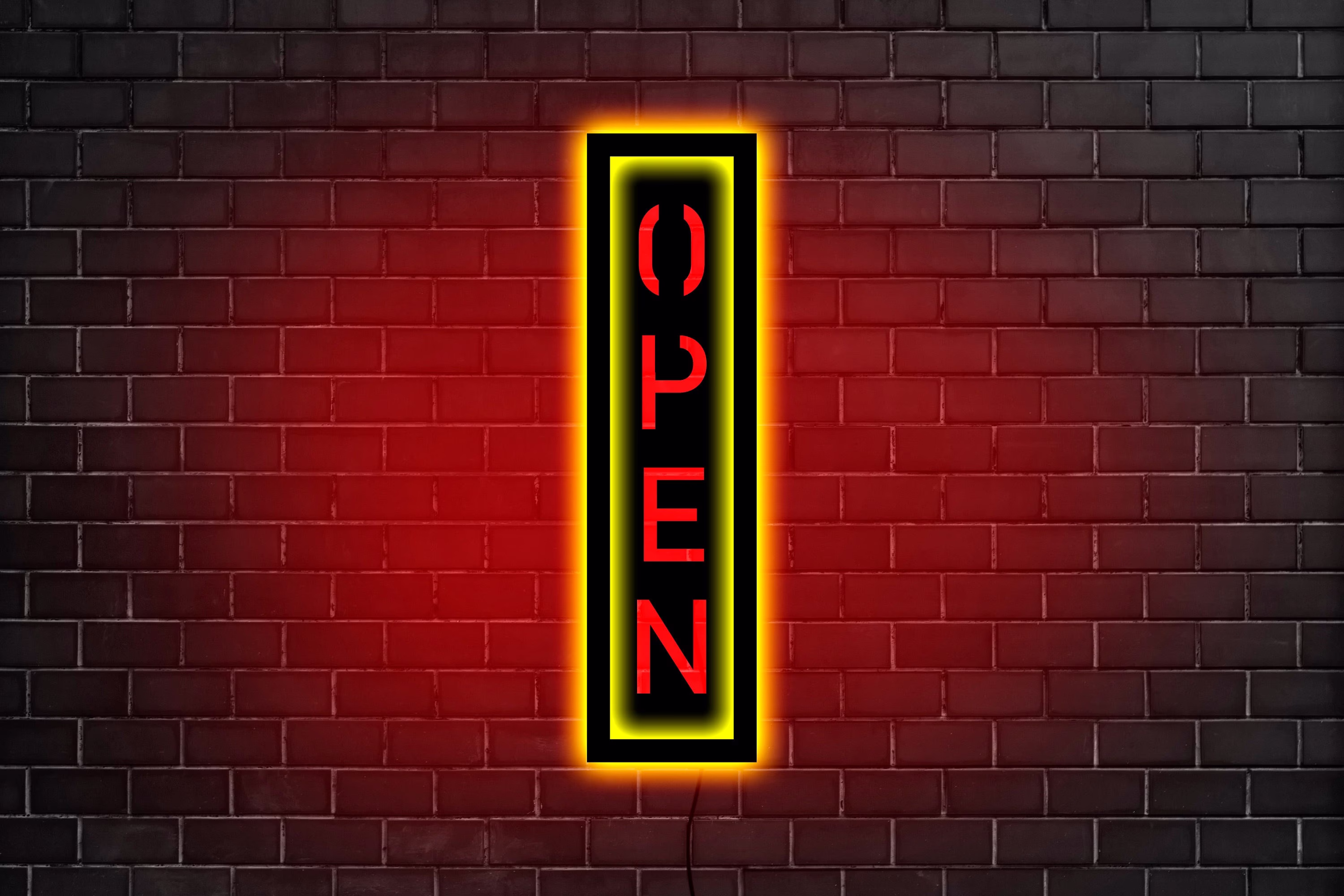 Open Led Sign, Light Up Neon, Neon Sign For Business, Wood Sign, Open Door