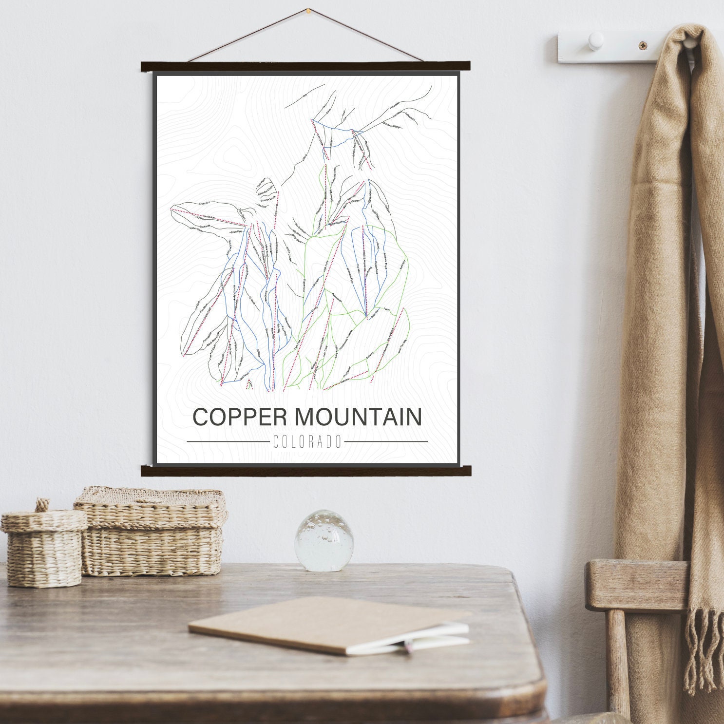 Copper Mountain Colorado Ski Trail Map | Hanging Canvas Of Printed Marketplace