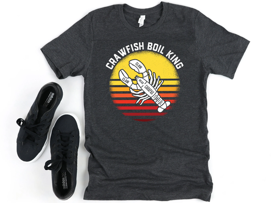 Crawfish Boil King Shirt, Cajun Cookout, Shirt For Men, Seafood Boil, Louisiana Crayfish, Crawdad Gift