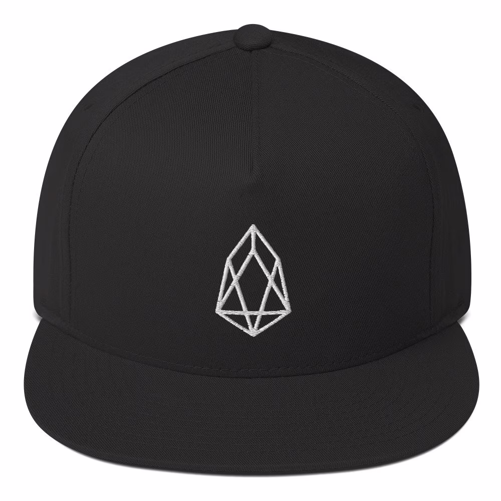 Eos Hat, Embroidered Flat Bill Snapback Cap, Crypto Gift