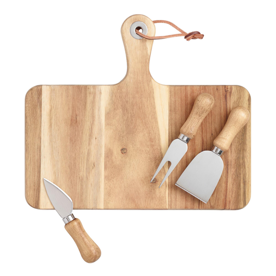 Cheese Knives and Cutting Board 4 Piece Set by World Market