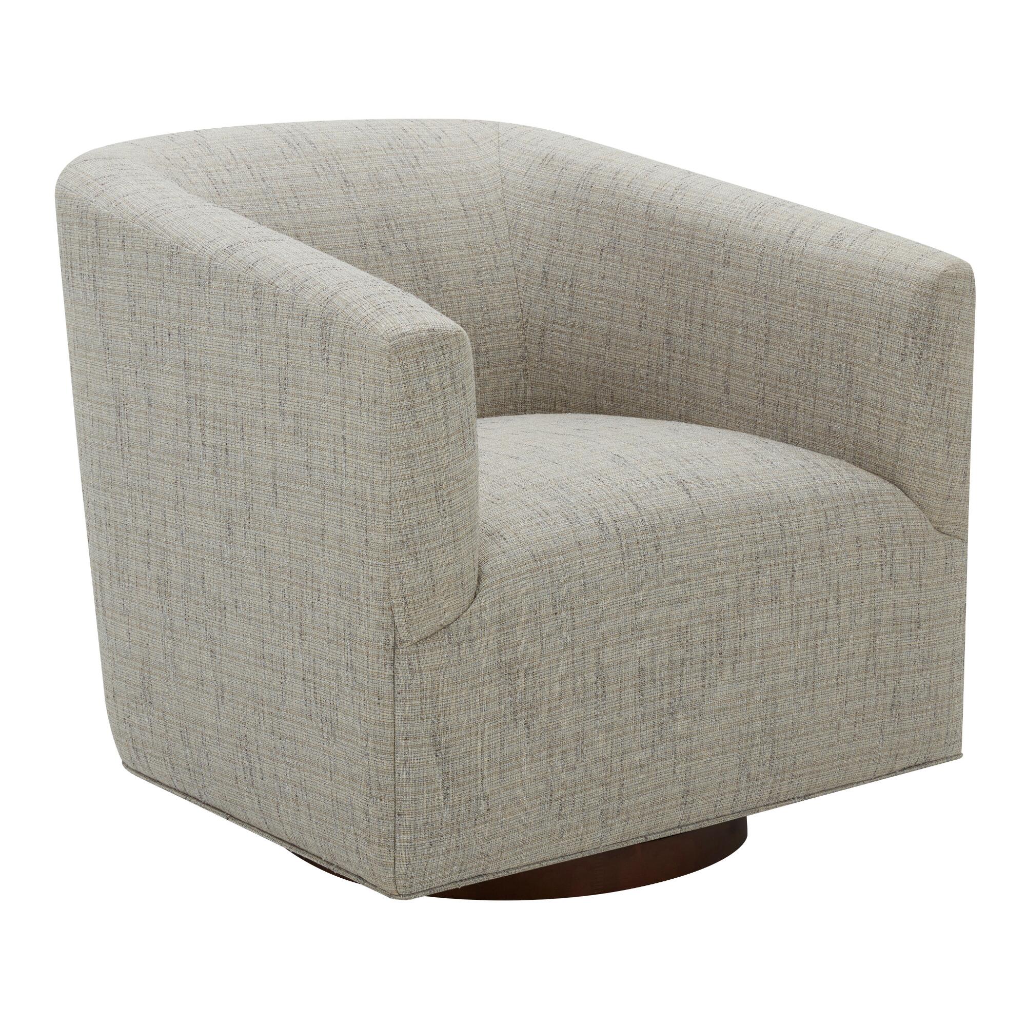 Gray Stieg Upholstered Swivel Chair by World Market