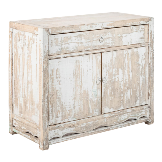Antique Gray Reclaimed Pine Groton Storage Cabinet: Blue/Gray by World Market