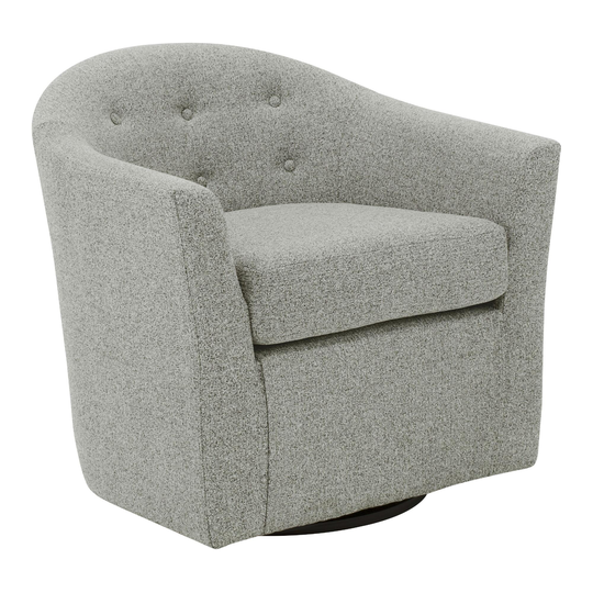 Tufted Albany Upholstered Swivel Chair: Orange by World Market