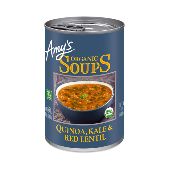 2-Pack Amy's Quinoa, Kale & Red Lentil Soup 14.4 fl oz can
