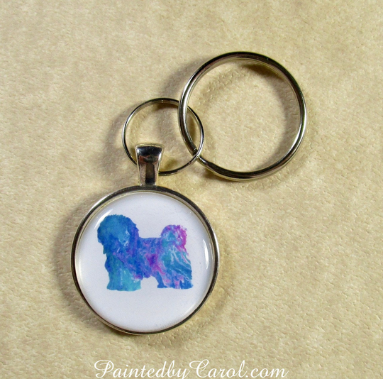 Havanese Keychain, Key Fob, Ring, Gifts, Mom Dad Gift With