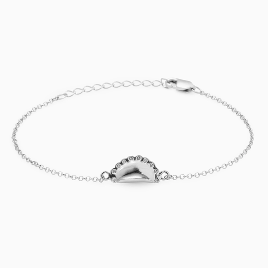 Empanada Bracelet | Sterling Silver By Delicacies Jewelry - Every Purchase Donates To Fight Hunger