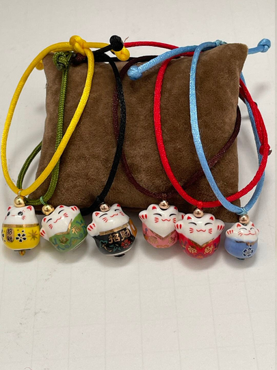 Good Luck Happy Cat Charm Bracelet