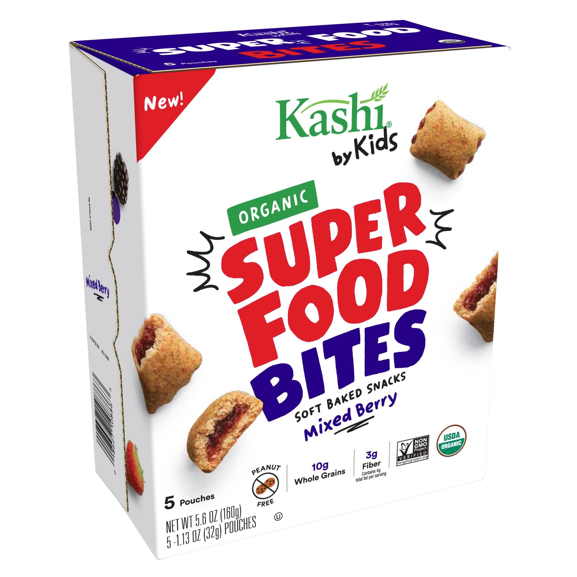 Kashi by Kids Super Food Bites, Mixed Berry - 5 ct