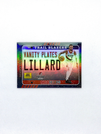 Damian Lillard 2021 Nba Hoops Vanity Plates Silver Winter Variation #12