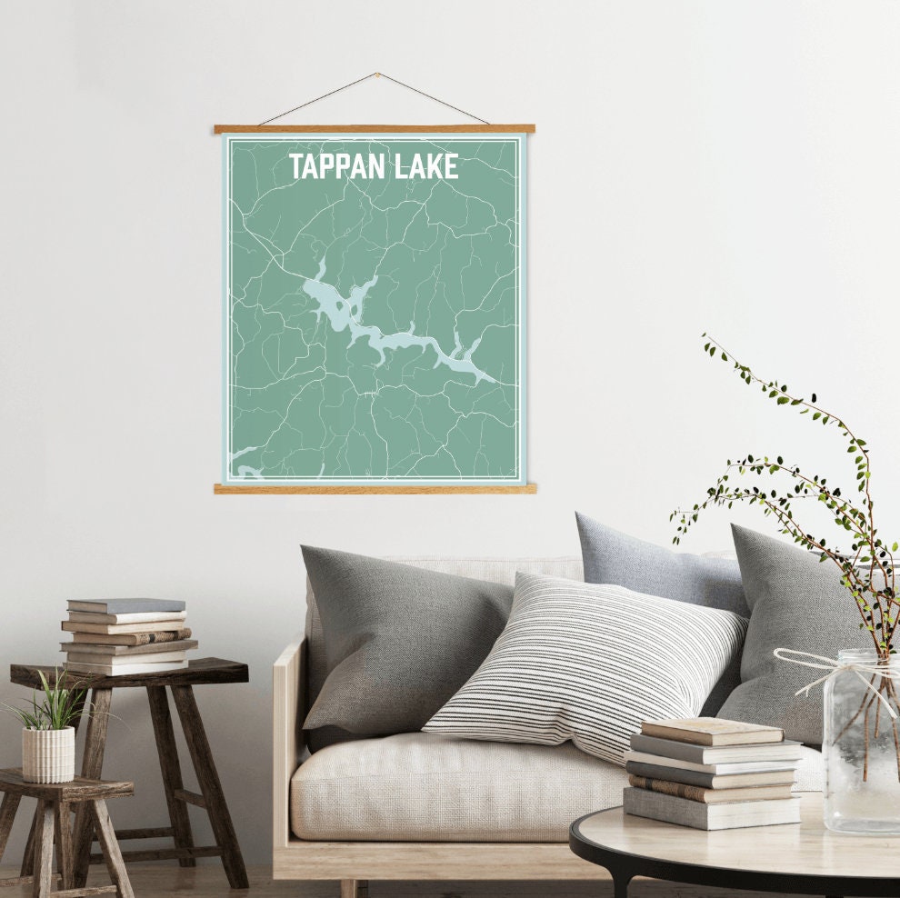 Tappan Lake Ohio Street Map Print | Magnetic Poster Frame Printed Marketplace