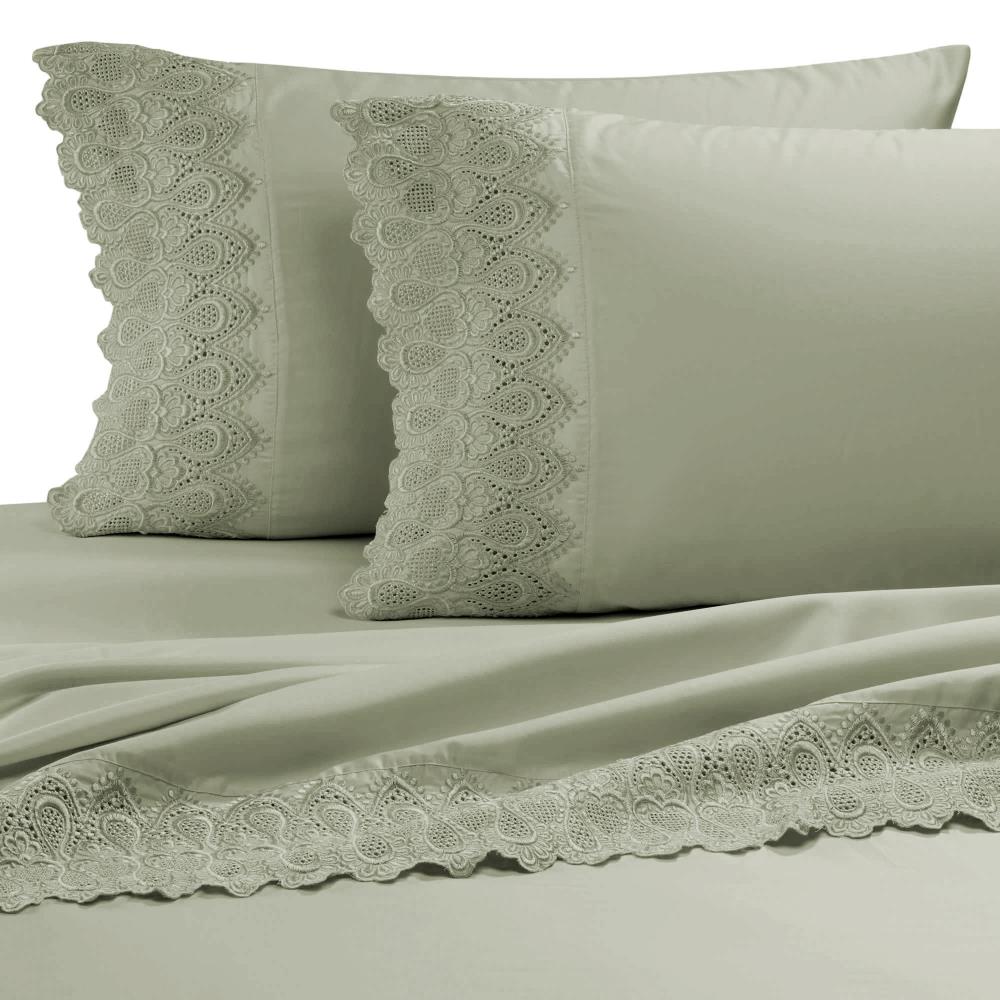 Grace Home Fashions RENAURAA Smart Full Cotton Blend Bed Sheet in Gray | 600CVC_O LC SPC SG