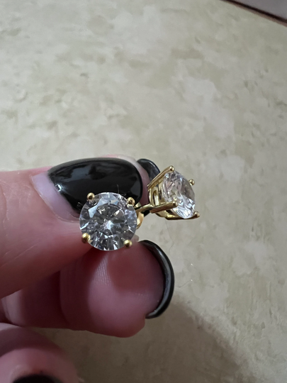 Gold Crystal Studs
