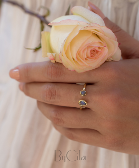 Labradorite Ring Adjustable Gold Vermeil Statementgemstone Wedding Bridesmaid Boho Bohemian Handmade Bjr172