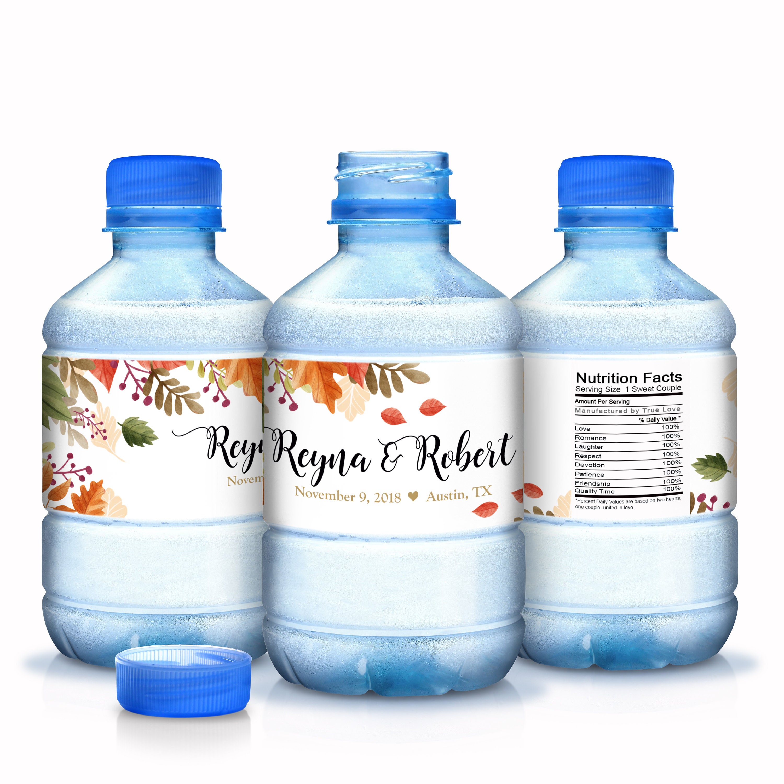 30 Wedding Water Bottle Labels, Personalized Waterproof Label, Bridal Shower Welcome Bags, Labels